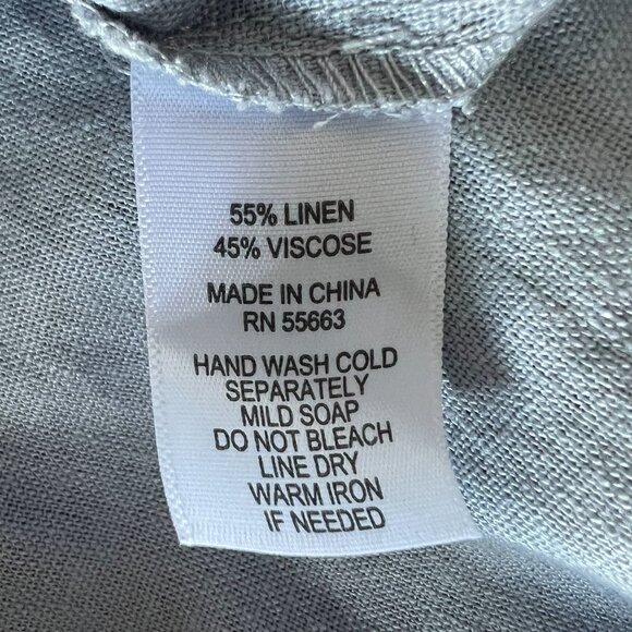 Cynthia Rowley NEW Linen Blend Flutter Sleeve Maxi Dress In Light Blue Size L - Picture 13 of 13